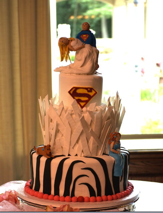 super hero wedding cake